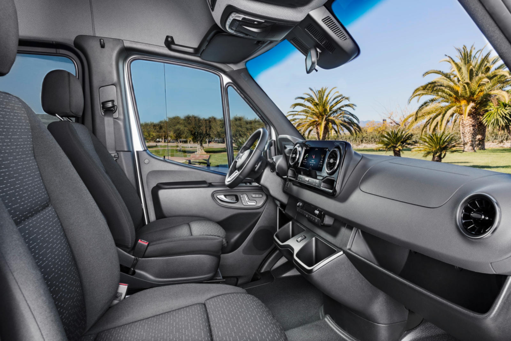 A black van interior